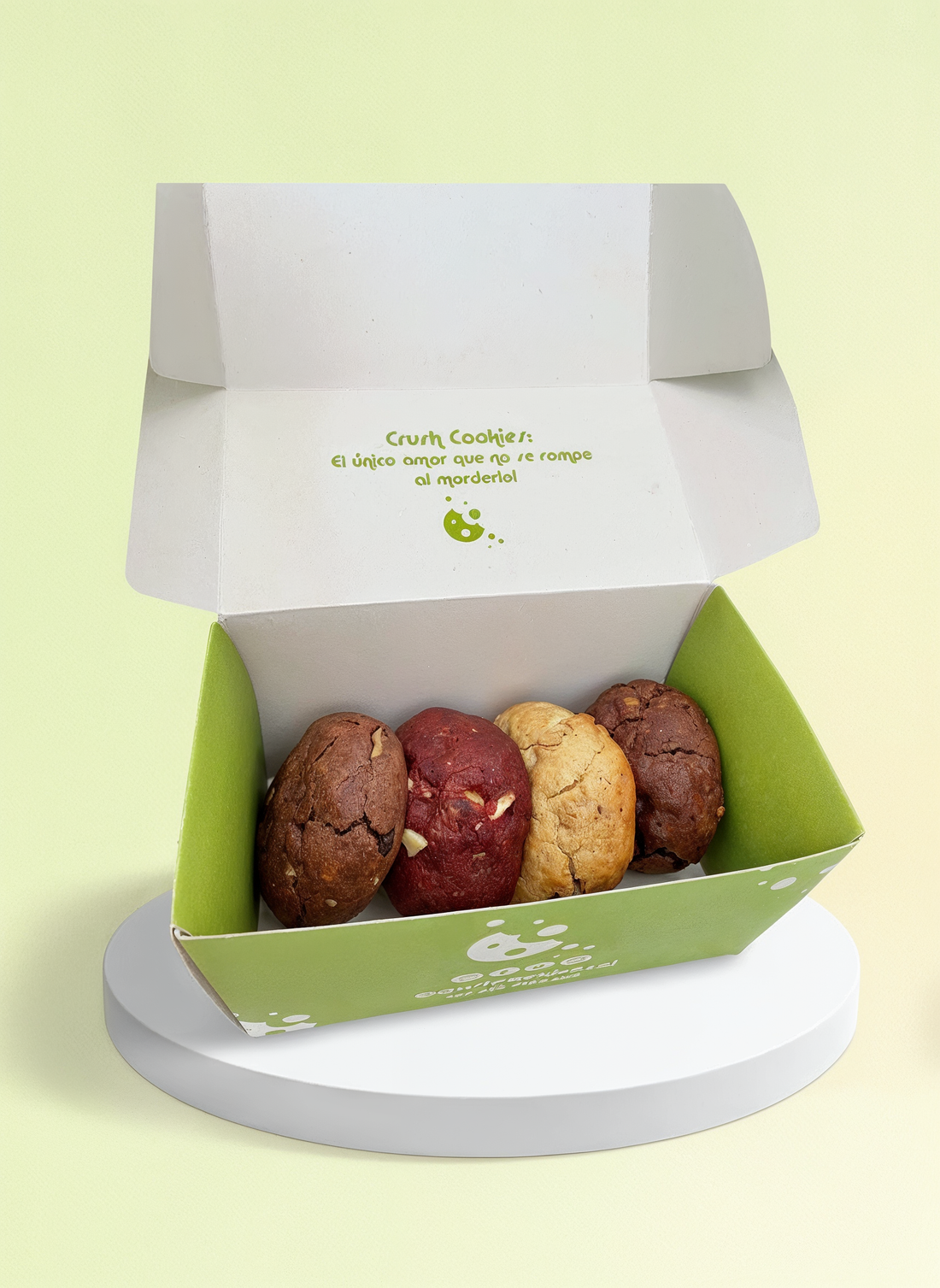 Caja de galletas rellenas sorpresa ideal para regalo Crush Cookies Colombia